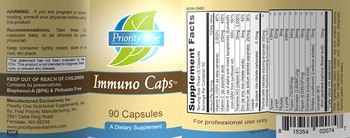 Priority One Nutritional Supplements Immuno Caps - supplement