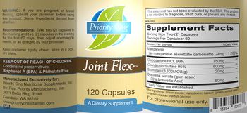 Priority One Nutritional Supplements Joint Flex - supplement