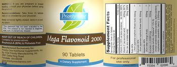 Priority One Nutritional Supplements Mega Flavonoid 2000 - supplement