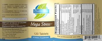 Priority One Nutritional Supplements Mega Stress - supplement