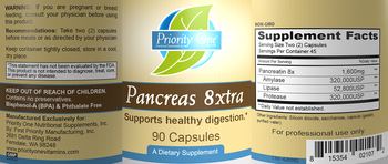 Priority One Nutritional Supplements Pancreas 8xtra - supplement