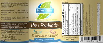 Priority One Nutritional Supplements Pre+Probiotic - supplement
