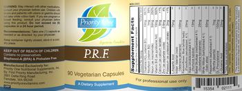 Priority One Nutritional Supplements P.R.F. - supplement