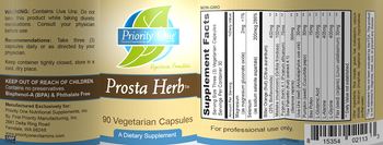 Priority One Nutritional Supplements Prosta Herb - supplement