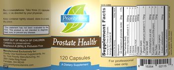 Priority One Nutritional Supplements Prostate Health - supplement