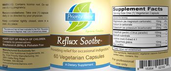 Priority One Nutritional Supplements Reflux Soothe - supplement