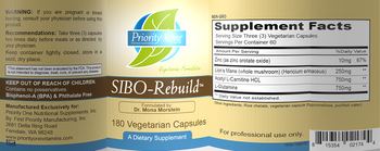 Priority One Nutritional Supplements SIBO-Rebuild - supplement