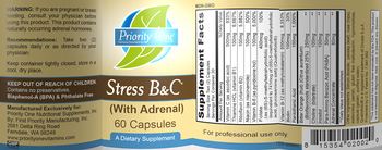 Priority One Nutritional Supplements Stress B&C - supplement