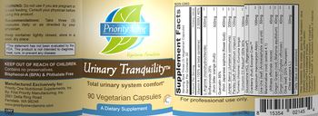 Priority One Nutritional Supplements Urinary Tranquility - supplement
