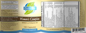 Priority One Nutritional Supplements Women's Complete - supplement