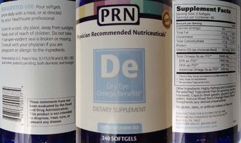 PRN Physician Recommended Nutriceuticals De Dry Eye Omega Benefits - supplement