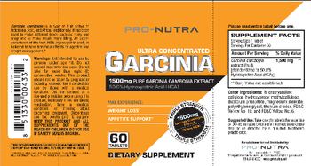 Pro-Nutra Ultra Concentrated Garcinia - supplement