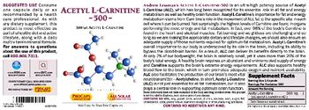 ProCaps Laboratories Acetyl L-Carnitine -500- - supplement