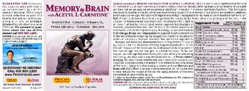 ProCaps Laboratories Memory & Brain With Acetyl L-Carnitine - supplement