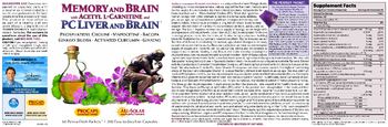 ProCaps Laboratories Memory And Brain with Acetyl L-Carnitine and PC Liver And Brain - supplement