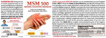 ProCaps Laboratories MSM 500 - supplement