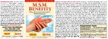 ProCaps Laboratories M.S.M. Benefits - supplement