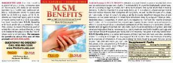 ProCaps Laboratories M.S.M. Benefits - supplement