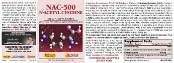 ProCaps Laboratories NAC-500 N-Acetyl Cysteine - supplement