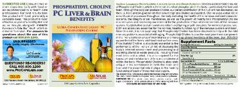 ProCaps Laboratories Phosphatidyl Choline PC Liver & Brain Benefits - 