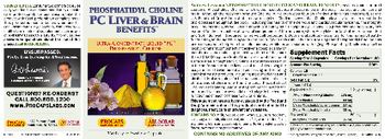 ProCaps Laboratories Phosphatidyl Choline PC Liver & Brain Benefits - supplement