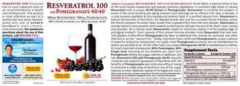ProCaps Laboratories Resveratrol 100 With Pomegranate 40:40 - supplement