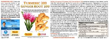 ProCaps Laboratories Turmeric 200 Ginger Root 200 - supplement