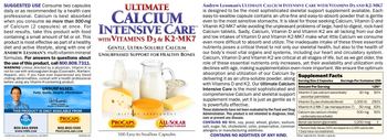 ProCaps Laboratories Ultimate Calcium Intensive Care With Vitamins D3 & K2-MK7 - supplement