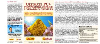 ProCaps Laboratories Ultimate PC+ Phosphatidyl Choline Liver & Brain Granules - supplement