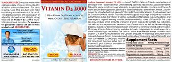 ProCaps Laboratories Vitamin D3-2000 - supplement