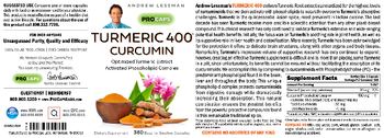 ProCaps Turmeric 400 Curcumin - supplement