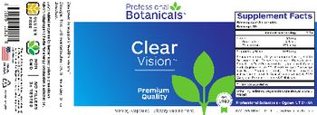 Professional Botanicals Clear Vision - supplement