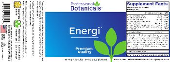 Professional Botanicals Energi - supplement