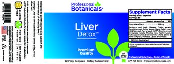 Professional Botanicals Liver Detox - supplement