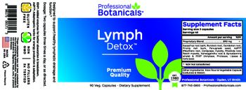 Professional Botanicals Lymph Detox - supplement