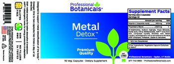 Professional Botanicals Metal Detox - supplement