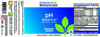 Professional Botanicals pH Balance - supplement