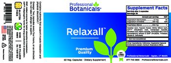 Professional Botanicals Relaxall - supplement