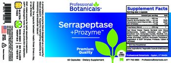Professional Botanicals Serrapeptase + Prozyme - supplement