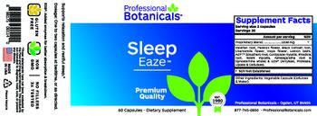 Professional Botanicals Sleep Eaze - supplement