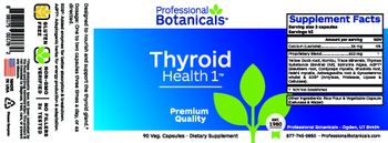 Professional Botanicals Thyroid Health 1 - supplement