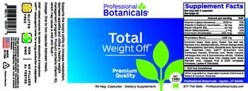 Professional Botanicals Total Weight Off - supplement