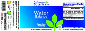 Professional Botanicals Water Balance - supplement