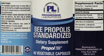 Progressive Laboratories Bee Propolis Standardized - supplement