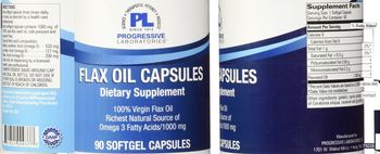 Progressive Laboratories Flax Oil Capsules - supplement