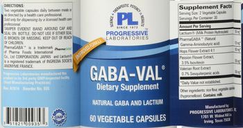 Progressive Laboratories GABA-Val - supplement