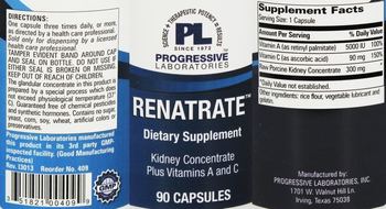 Progressive Laboratories Renatrate - supplement