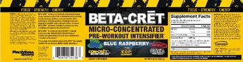ProMera Sports Beta-Cret Blue Raspberry - supplement