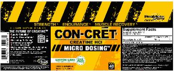 ProMera Sports Con-Cret Creatine HCl Lemon Lime - creatine supplement