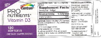 ProNutrients Vitamin D3 - supplement